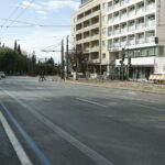 Διακόπηκε η κυκλοφορία στη Λεωφόρο Πάρνηθος από το ύψος του καζίνο λόγω χιονόπτωσης