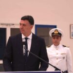 Ο Μητσοτάκης στην τελετή παράδοσης του Ε65 την Πέμπτη
