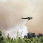Φωτιά σε δασική έκταση στο Μαρκόπουλο Ωρωπού – Μήνυμα από το 112